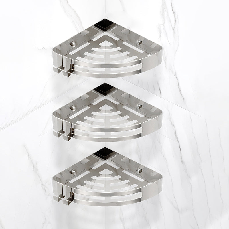 Stornfield | 3-Piece Gold/Silver Modern Bathroom Accessory Set, Bath Shelf