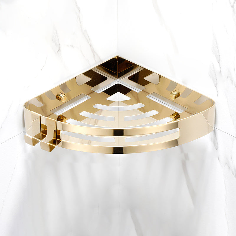 Stornfield | 3-Piece Gold/Silver Modern Bathroom Accessory Set, Bath Shelf