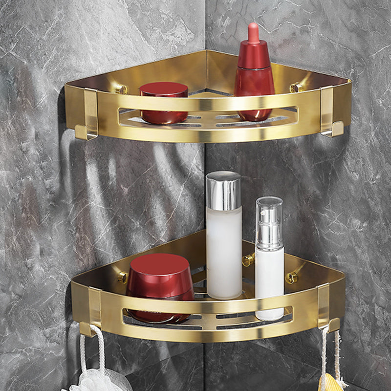 Stornfield | 3-Piece Gold/Silver Modern Bathroom Accessory Set, Bath Shelf