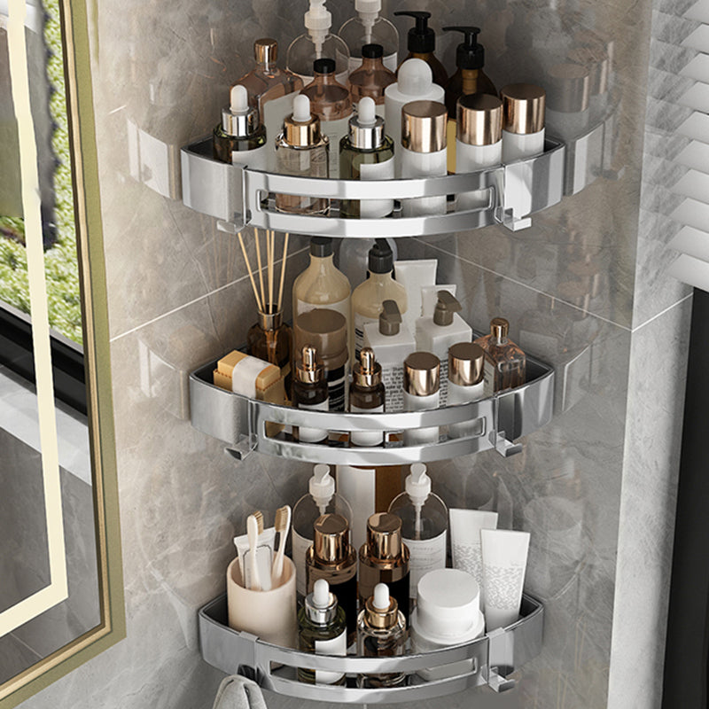 Stornfield | 3-Piece Gold/Silver Modern Bathroom Accessory Set, Bath Shelf