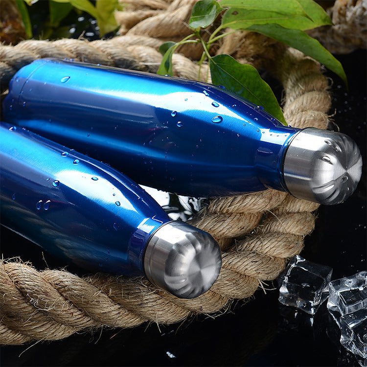 Women Insulated Stainless Steel Water Bottle with Wood Look Stornfield