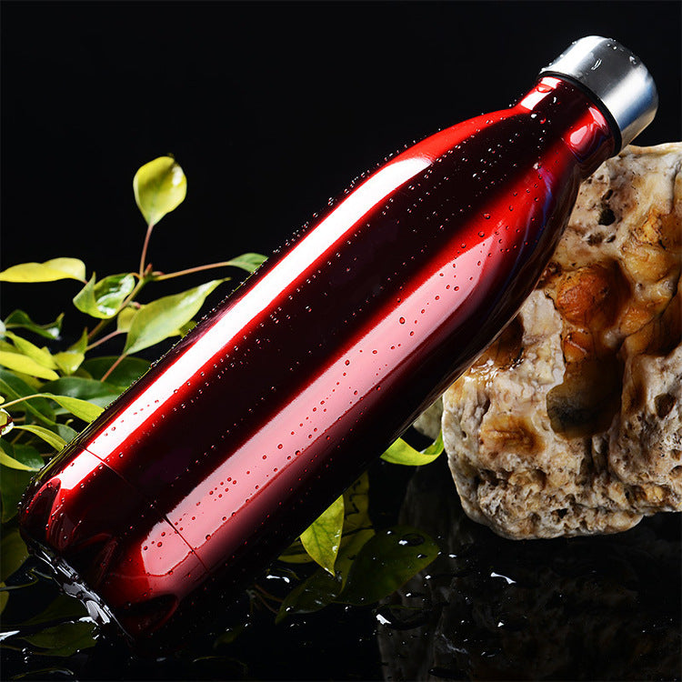 Women Insulated Stainless Steel Water Bottle with Wood Look Stornfield