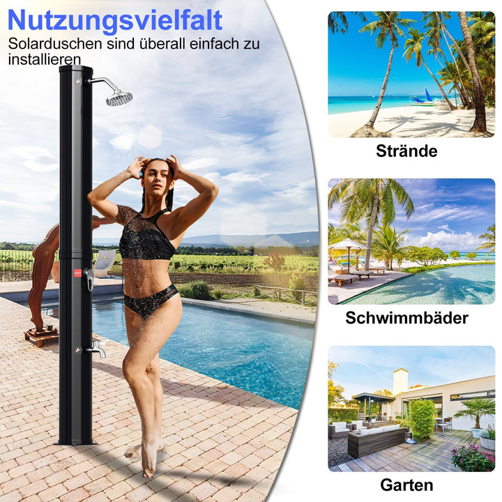 Solar shower 35L garden shower incl. protective cover | Stornfield