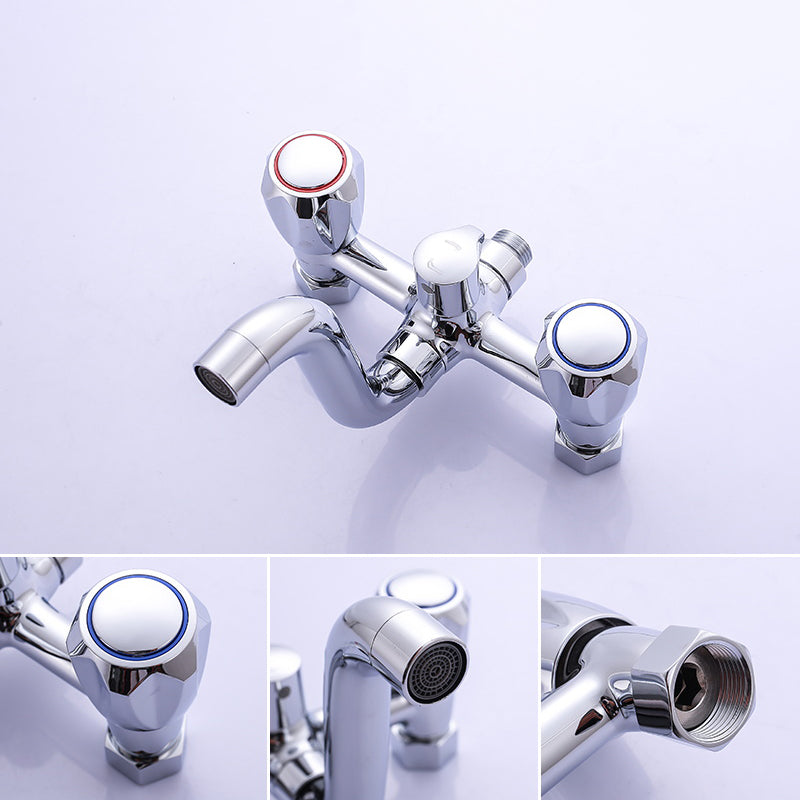 Stornfield | Swivel Spout Wall Mounted Chrome Basin Mixer with Hand Shower