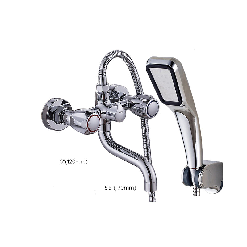 Stornfield | Swivel Spout Wall Mounted Chrome Basin Mixer with Hand Shower