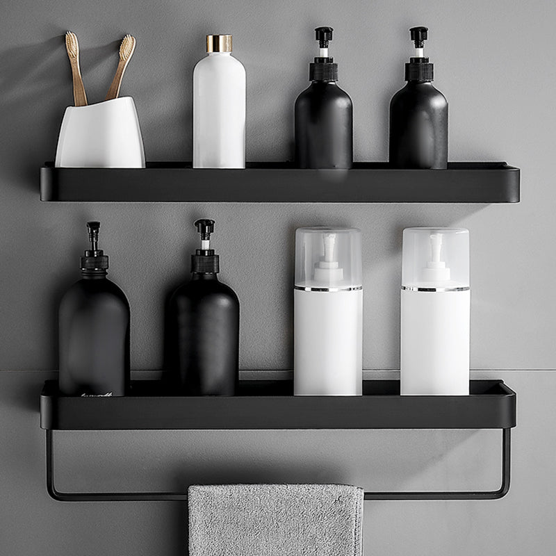 Stornfield | Modern Matte Black Bathroom Set 1/2 - Piece Stainless Steel Bathroom Shelf