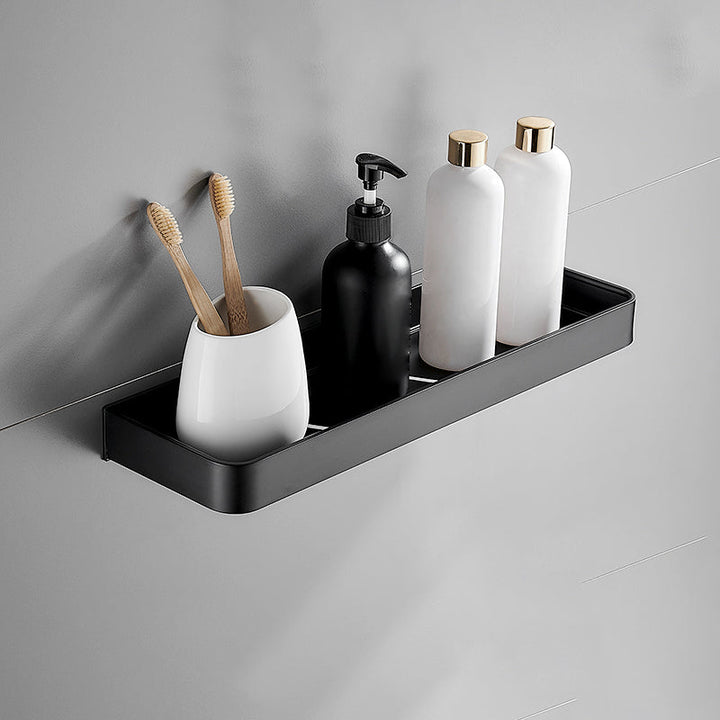 Stornfield | Modern Matte Black Bathroom Set 1/2 - Piece Stainless Steel Bathroom Shelf