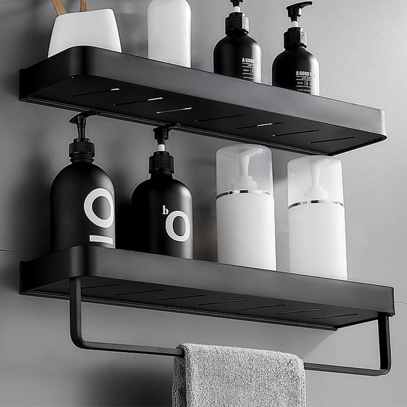 Stornfield | Modern Matte Black Bathroom Set 1/2 - Piece Stainless Steel Bathroom Shelf