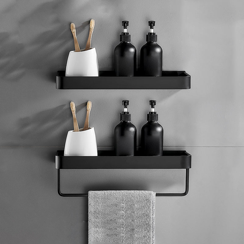 Stornfield | Modern Matte Black Bathroom Set 1/2 - Piece Stainless Steel Bathroom Shelf