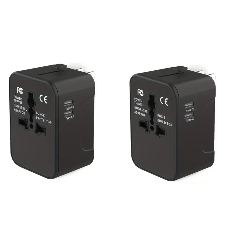 Universal travel adapter with dual USB ports | Stornfield