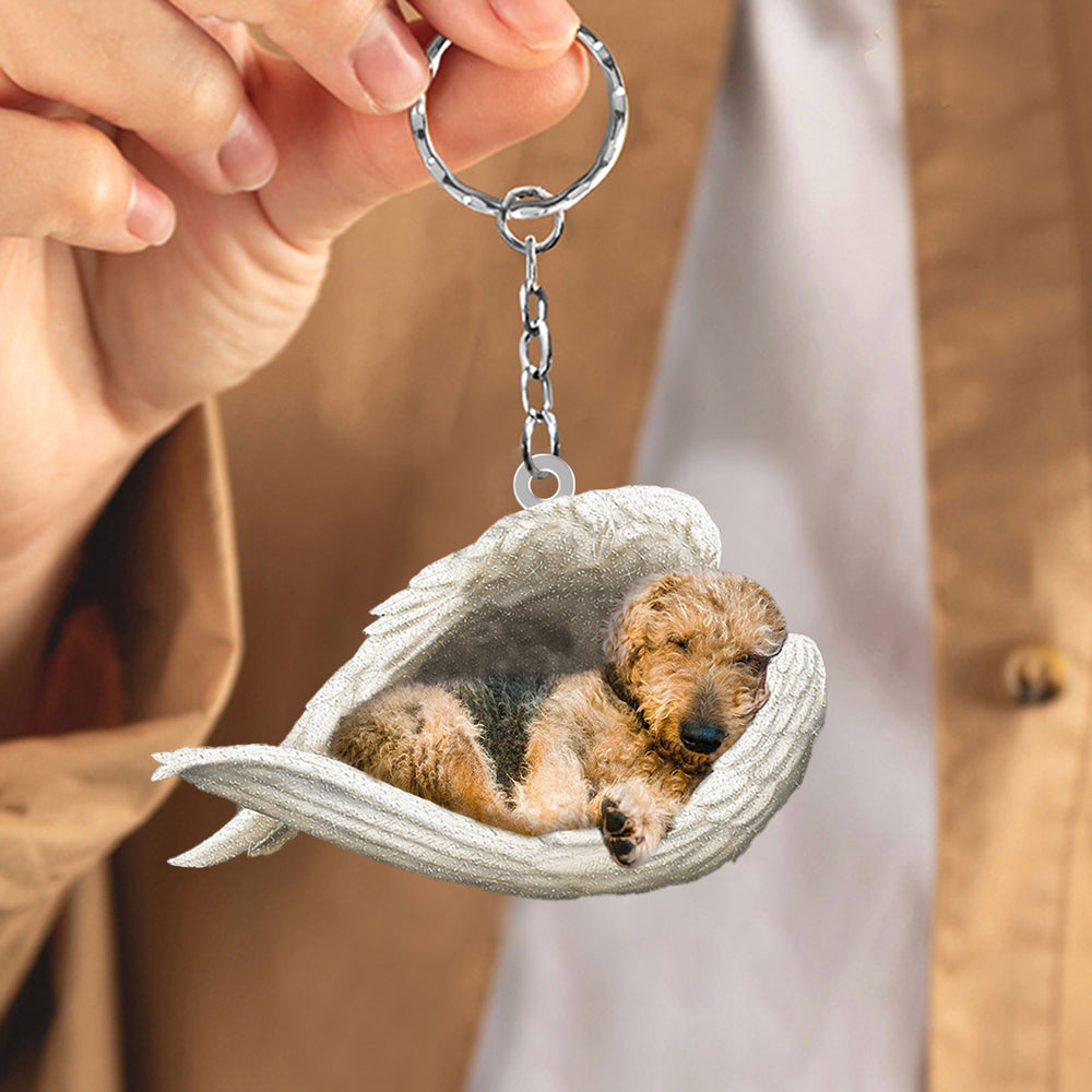 Stornfield | Airedale Terrier Sleeping Angel Acrylic Keychain
