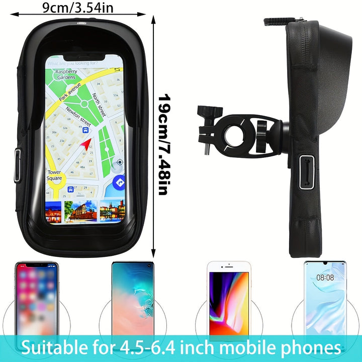 Waterproof Phone Holder for Bicycle and Motorcycle – 360° Rotatable and Suitable for 4.5–6.4 inch | Stornfield