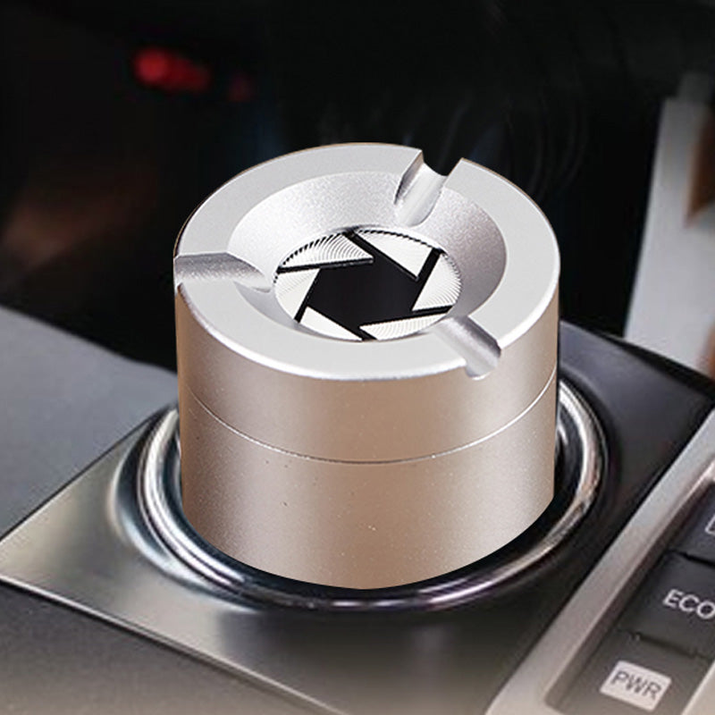 360° Stainless Steel Ashtray with Twist Lid | Stornfield