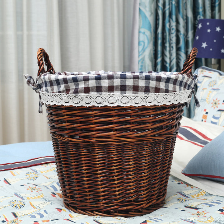 Women’s basket made of braided material with decorative inner lining Stornfield