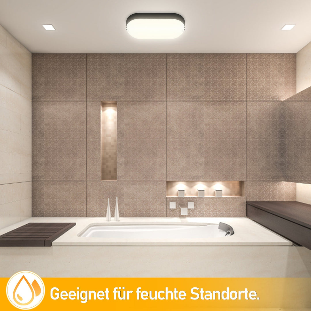 15W LED Moisture-Proof Light IP54 2 Pieces | Stornfield
