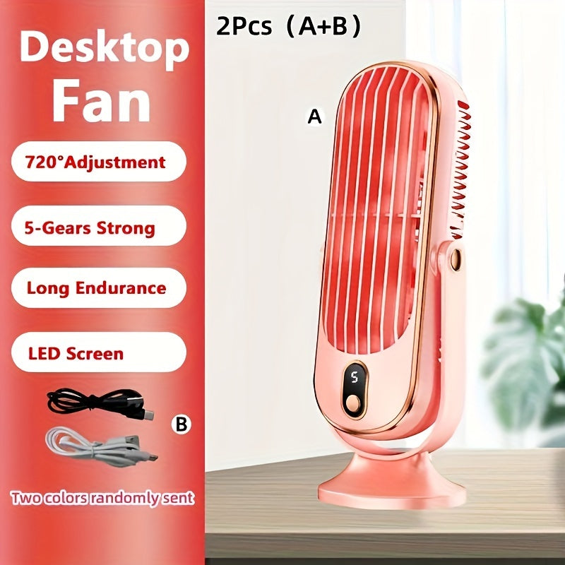 Portable Air Conditioner Fan - Large Battery, Dual Motor, 5-Speed Air Cooler with 720° Surround Air Blower - Ideal for Office, Camping, Outdoor RV, USB Fan - Great Gift for Thanksgiving, Halloween, Christmas | Stornfield