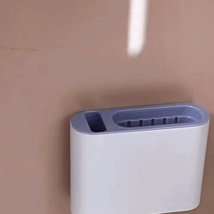 Silicone toilet brush with wall holder | Stornfield