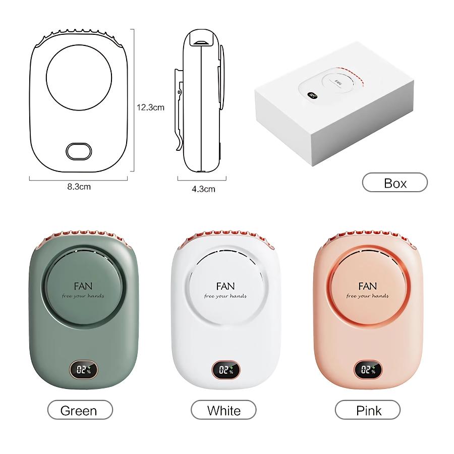 Portable USB Rechargeable Hanging Neck Mini Fan | Stornfield