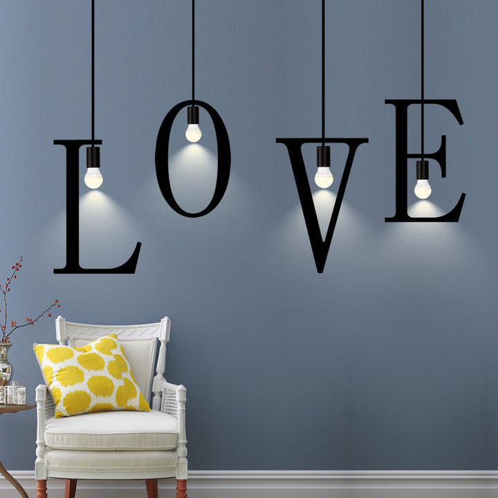 Artistic Letter-Shaped Pendant Light