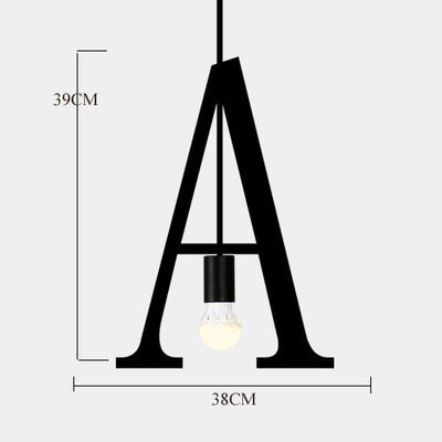 Artistic Letter-Shaped Pendant Light