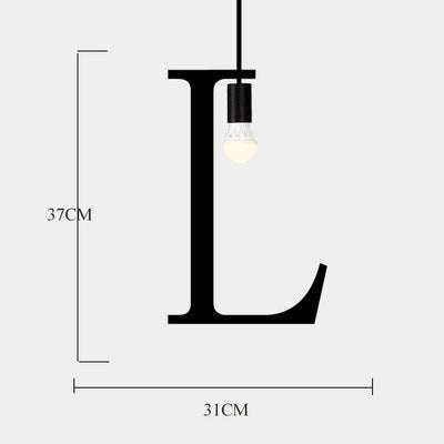 Artistic Letter-Shaped Pendant Light