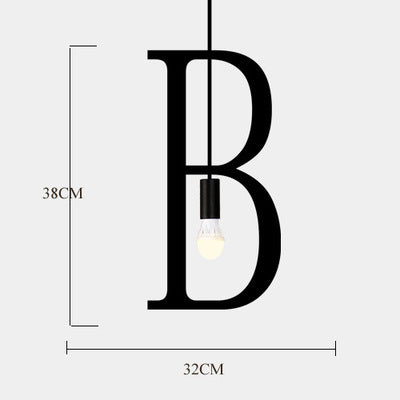 Artistic Letter-Shaped Pendant Light