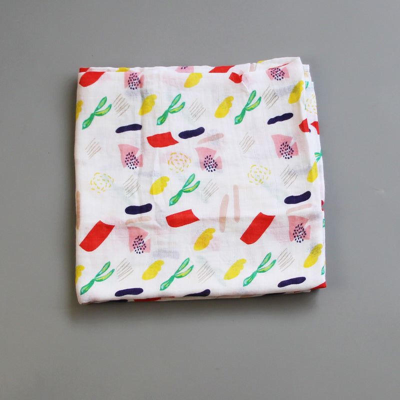 Organic Cotton Dinosaur Print Muslin Swaddle Stornfield