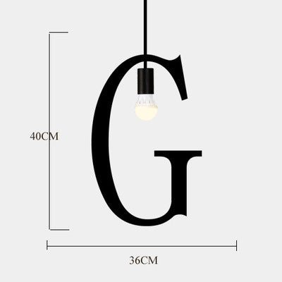 Artistic Letter-Shaped Pendant Light