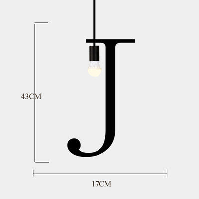 Artistic Letter-Shaped Pendant Light