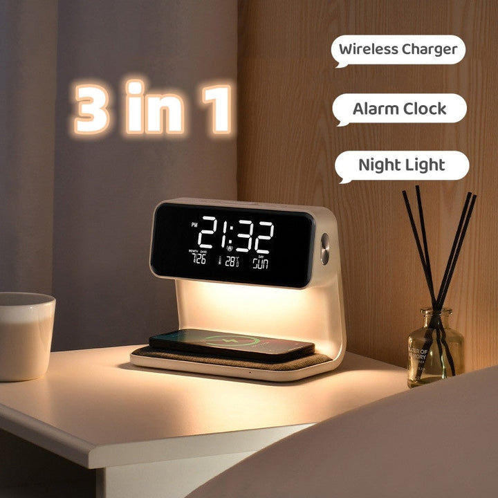 3-in-1 Bedside Lamp Charger Clock | Stornfield