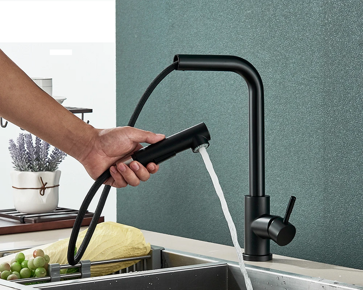 FlexiJet Black extendable kitchen faucet Stornfield