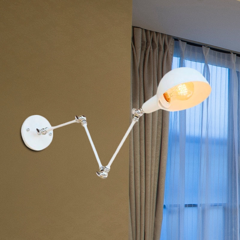Stornfield | 1-Light Retro Style Swivel Arm Wall Sconce Mini Metal White Wall Lamp for Study