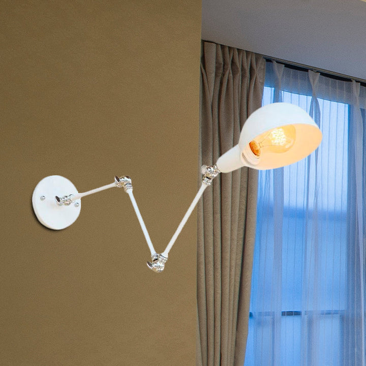 Stornfield | 1-Light Retro Style Swivel Arm Wall Sconce Mini Metal White Wall Lamp for Study