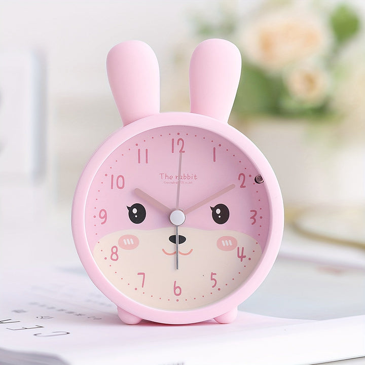 Stornfield | Children's Alarm Clock with Night Light – Quiet, Rabbit Pattern & Compact Design