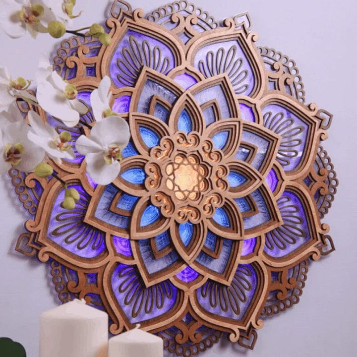 Stornfield | Handmade Wooden Mandala Wall Sconce