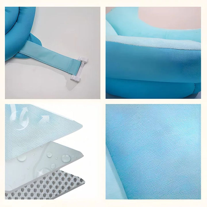 AquaNest | Baby Bath Support – Non-slip Cushion – Quick-Drying Fabric – Newborn Safety Bowl