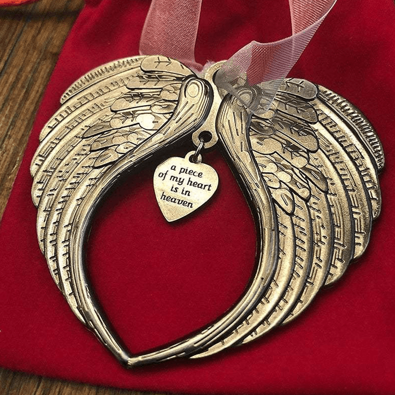 Stornfield | 🎄Christmas Ornaments in Memory of Trees Angel Wings Bell Hanging Decorations