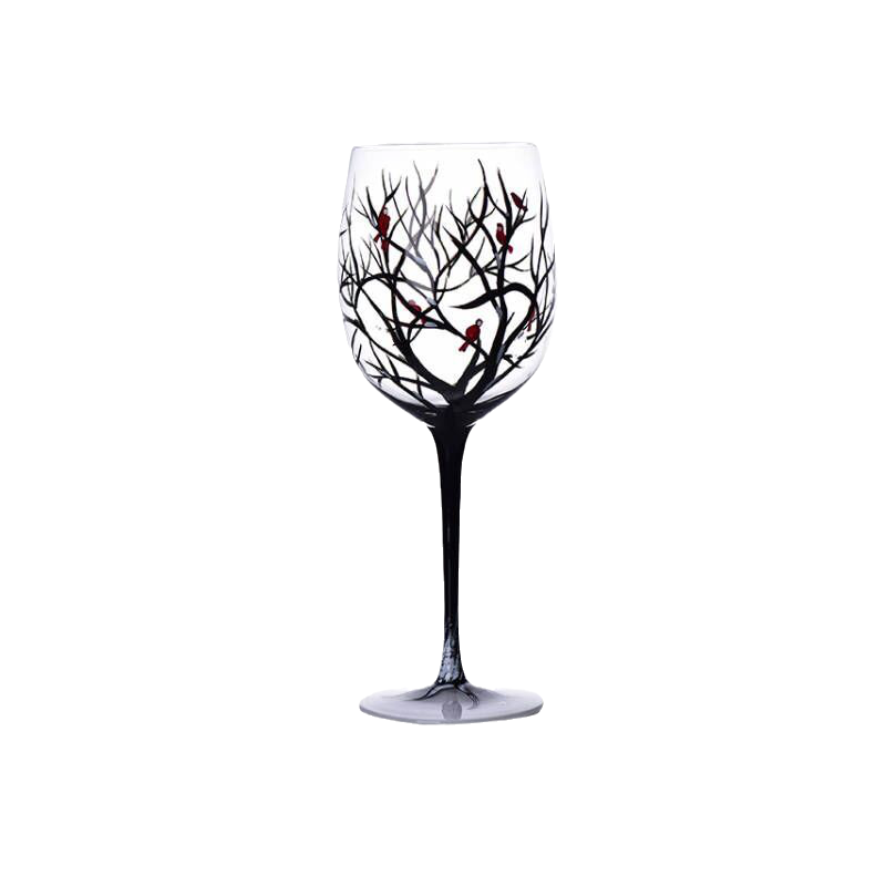 Stornfield | Four Seasons Tree Wine Glasses - Hand-painted