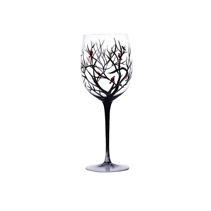 Stornfield | Four Seasons Tree Wine Glasses - Hand-painted