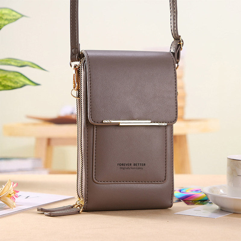 Anti-Theft Leather Bag with Touchscreen | Stornfield
