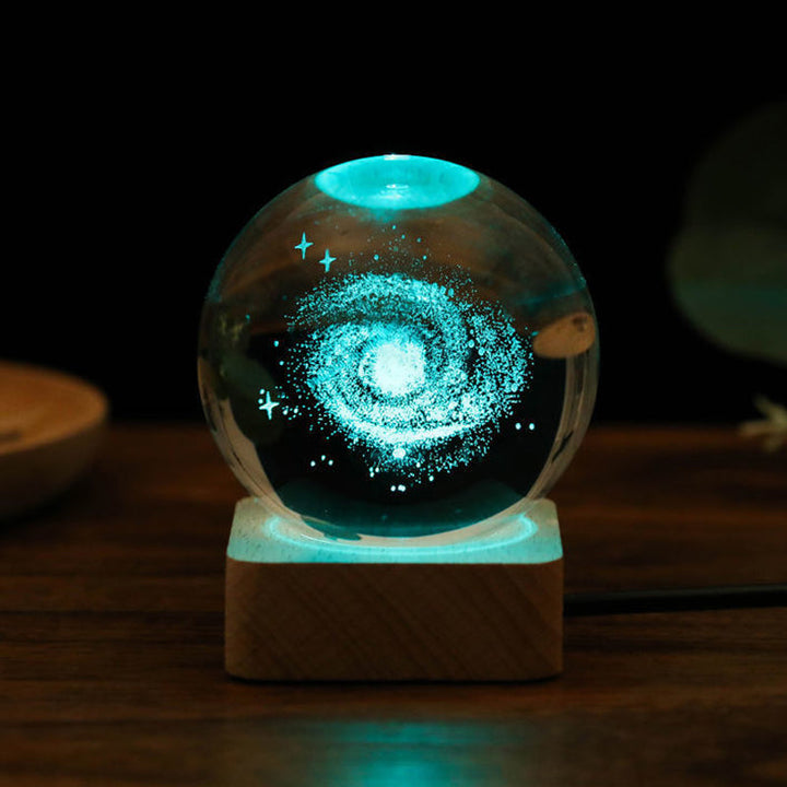 3D Galaxy Crystal Ball Night Light Decor Lamp | Stornfield