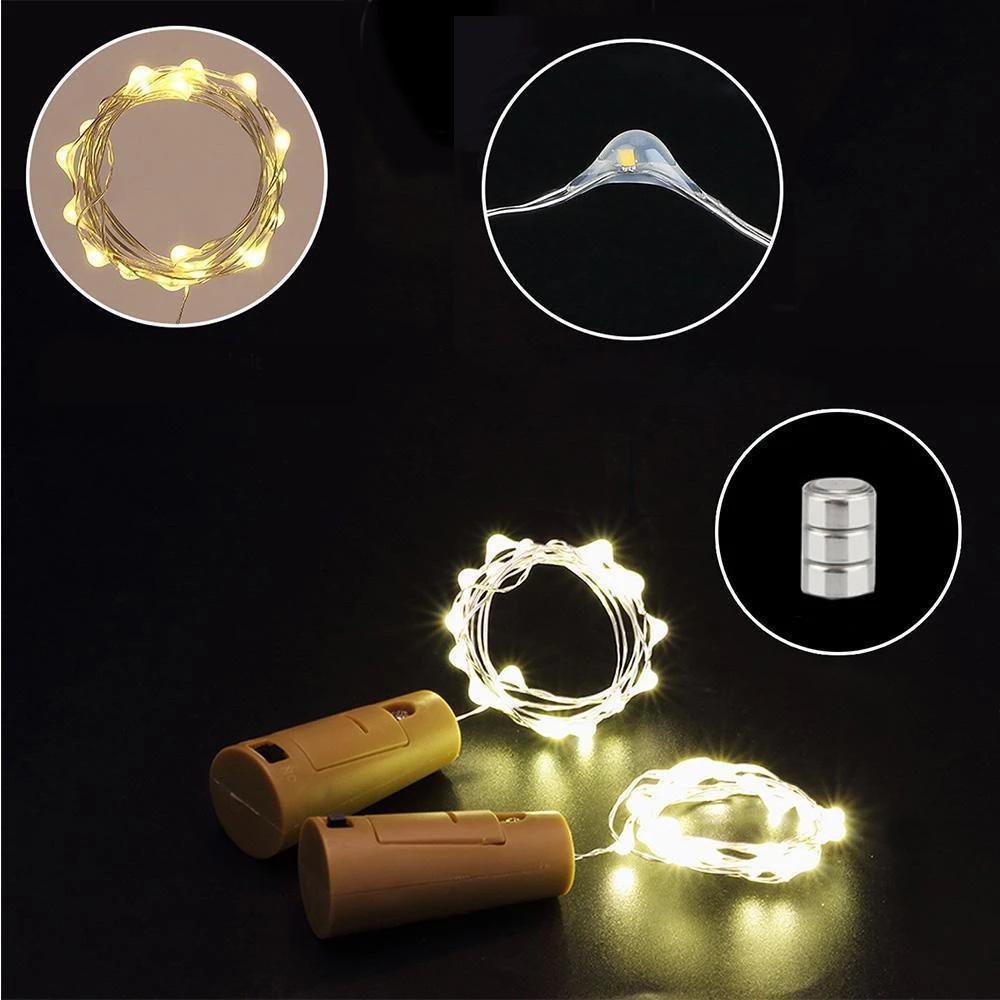 Stornfield | LED Wine Bottle Cork String Lights DIY Night Light Decor - 5/10 PCS