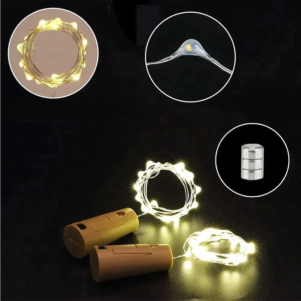 LED Wine Bottle Lights Cork Night Light DIY Decor Lift - Piece | Stornfield