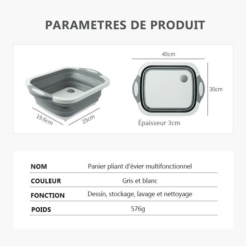 Folding Cutting Board with Dish Bin | Stornfield