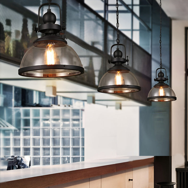 Stornfield | Industrial Retro Iron Antique Glass Chandelier for Ceiling