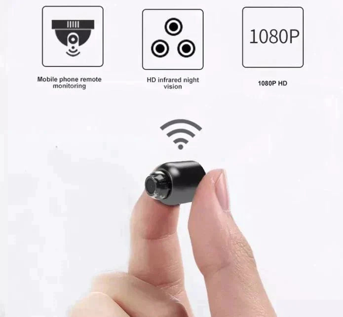 Stornfield | Petite caméra de surveillance WiFi Caméra de sécurité IP à vision nocturne