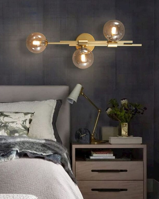 Stornfield | 3-Light Glass Wall Sconce - Amber