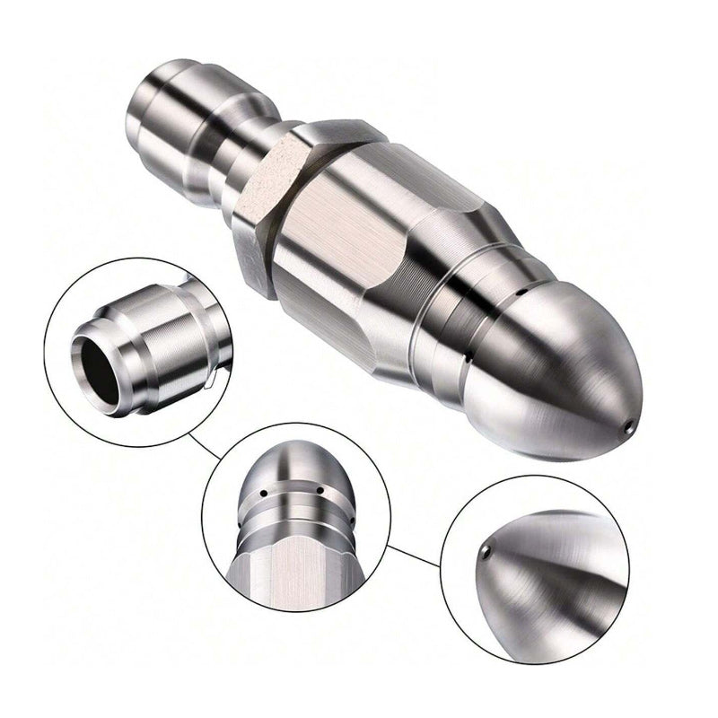 High pressure nozzle made of stainless steel for unclogging wastewater pipes | Stornfield