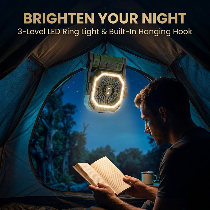 Rechargeable Outdoor Camping Fan Light | Stornfield