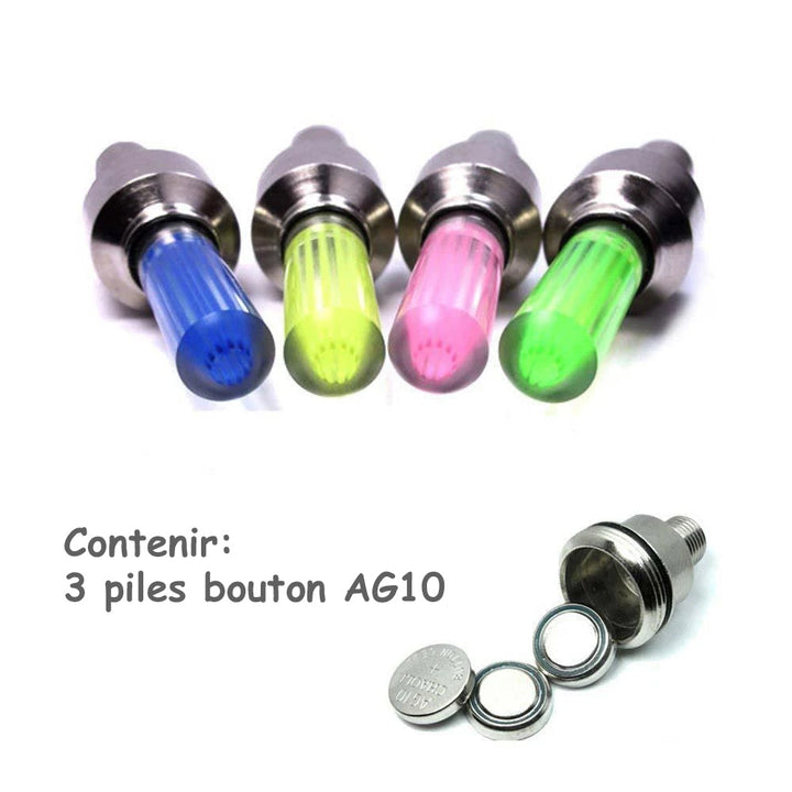 LED Light Valve Cap for Bicycle Wheel | Stornfield
